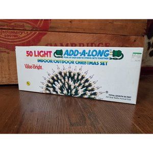 Value-Bright 60 Light White Add-A-Long Christmas Lights Indoor/Outdoor